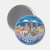 Puebla Stadt Mexiko Magnet (Vorderseite/Rückseite)