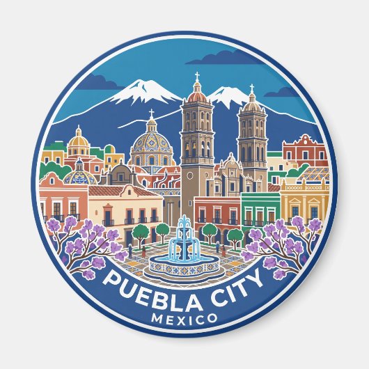 Puebla Stadt Mexiko Magnet (Vorne)