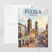 Puebla-Stadt Mexiko Postkarte (Vorne/Hinten)