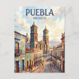 Puebla-Stadt Mexiko Postkarte