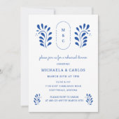 Puebla Stil mexikanische Probe Abendessen Einladun Einladung (Vorderseite)