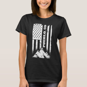 Pueblo Colorado American Co Distressed Patriotic H T-Shirt
