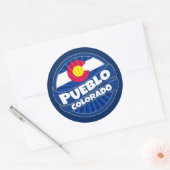 Pueblo Colorado Fahne platzt Aufkleber (Umschlag)