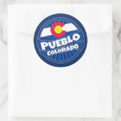 Pueblo Colorado Fahne platzt Aufkleber (Tasche)
