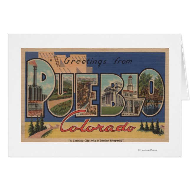 Pueblo, Colorado - Große Buchstabenszenen 2 (Vorderseite (Horizontal))