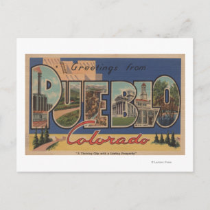 Pueblo, Colorado - Große Buchstabenszenen 2 Postkarte