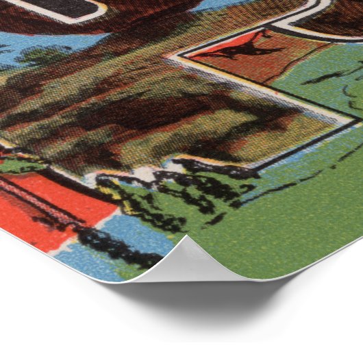 Pueblo, Colorado - Große Buchstabenszenen Poster (Ecke)