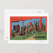 Pueblo, Colorado - Große Buchstabenszenen Postkarte (Vorne/Hinten)