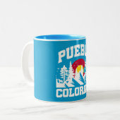 Pueblo, Colorado Zweifarbige Tasse (Vorderseite Links)