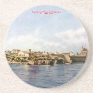 Pueblo costero/Pobo costeiro/Küstenstadt Getränkeuntersetzer