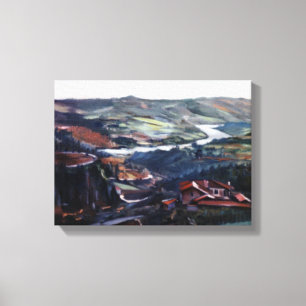 Pueblo gallego/Pobo galego/Galizisches Dorf Leinwanddruck