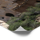 Pueblo Ruinen in Bandelier National Monument, N.M. Poster (Ecke)