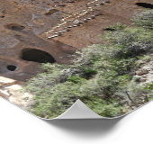 Pueblo Ruinen in Bandelier National Monument, N.M. Poster (Ecke)