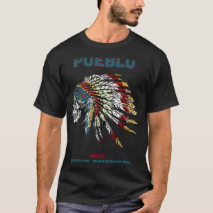 Pueblo Stamm Indische Ehre Respekt Schädel C T-Shirt