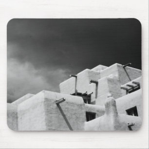 Pueblo-Stil Adobe-Inn in Loretto, Santa Fe, New 2 Mousepad