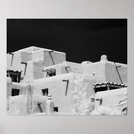 Pueblo style adobe Inn at Loretto, Santa Fe, New Poster (Vorne)