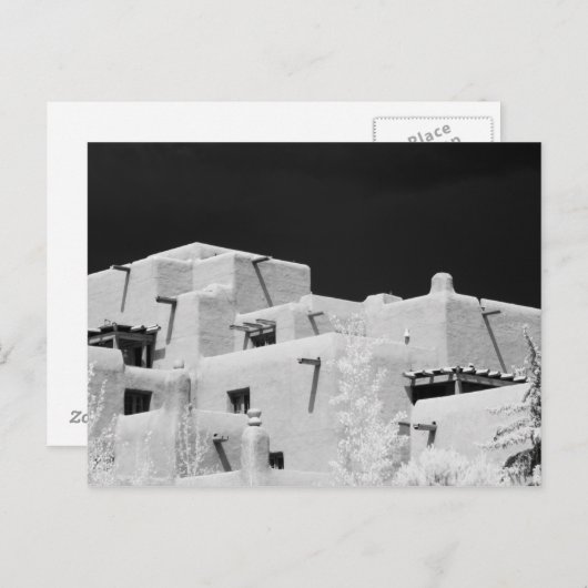 Pueblo style adobe Inn at Loretto, Santa Fe, New Postkarte (Vorne/Hinten)