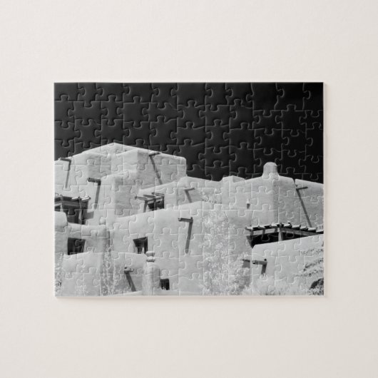 Pueblo style adobe Inn at Loretto, Santa Fe, New Puzzle (Horizontal)