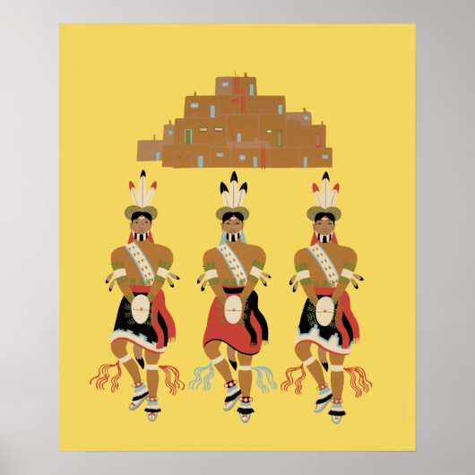 Pueblo Turtle Dancers Poster (Vorne)