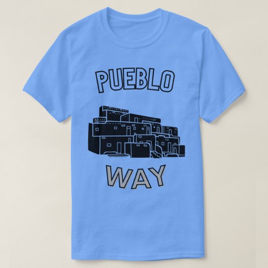 Pueblo Way Black und White T-Shirt (Design vorne)