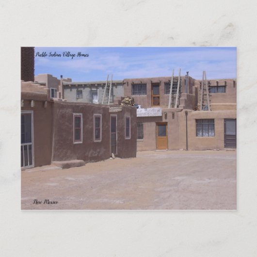 Pueblo Zuhause im Mesa West von Albuquerque, NM Postkarte (Vorderseite)