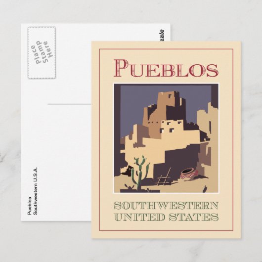 Pueblos Südwest Postkarte (Vorne/Hinten)