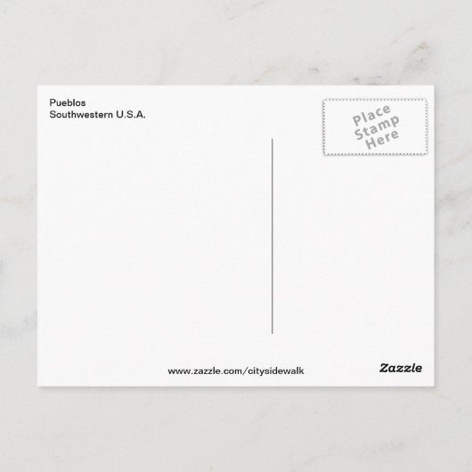 Pueblos Südwest Postkarte (Rückseite)