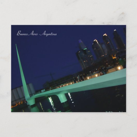 Puente de la Mujer, Buenos Aires, Argentinien Postkarte (Vorderseite)