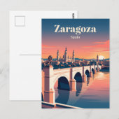Puente de Piedra Spanien Postkarte (Vorne/Hinten)