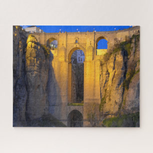 Puente Nuevo Ronda am Abend Jigsaw Puzzle