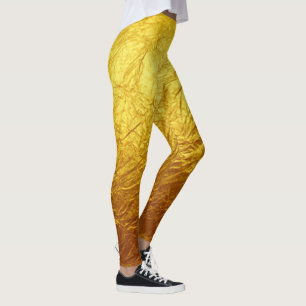 PUERES GOLDENE PAPIER Muster + Ihr Text / Foto Leggings