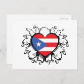 Puero Rico Flag Boricua Niedlich Simple Postkarte (Vorne/Hinten)