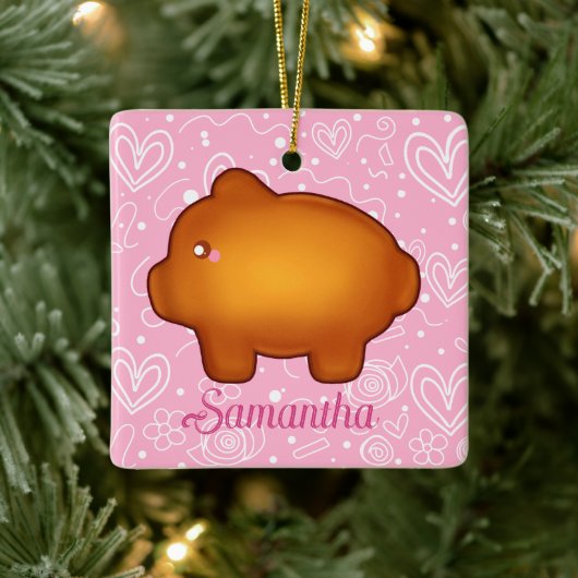 Puerquito De Piloncillo Pan Dulce Keramikornament (Baum)