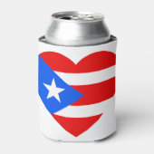 Puert Rico Flag Puerto Rico Liebe Herzstück Dosenkühler (Kanne Vorderseite)