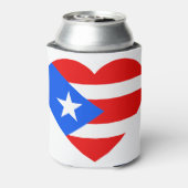 Puert Rico Flag Puerto Rico Liebe Herzstück Dosenkühler (Kanne Rückseite)