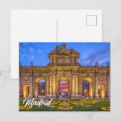 Puerta de Alcala, Madrid, Spanien Postkarte (Vorne/Hinten)