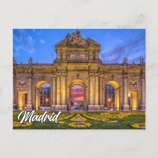 Puerta de Alcala, Madrid, Spanien Postkarte (Vorderseite)