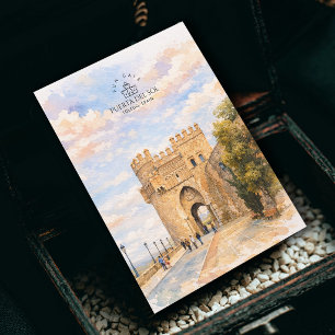 Puerta del Sol, Sonnentor, Toledo, Spanien   Erinn Postkarte