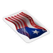 Puerto-Amerikanisch-amerikanische Wave-Fahne Magnet (Rechte Seite)