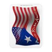 Puerto-Amerikanisch-amerikanische Wave-Fahne Magnet (Vertikal)