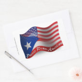 Puerto-Amerikanisch-amerikanische Wave-Fahne Rechteckiger Aufkleber (Umschlag)