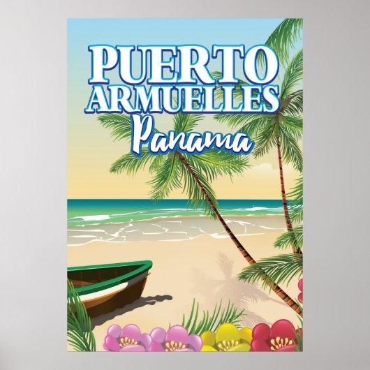 Puerto Armuelles Panama Beach Reiseplakat Poster (Vorne)