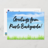 Puerto Backyarda billiger Urlaub Postkarte (Vorne/Hinten)