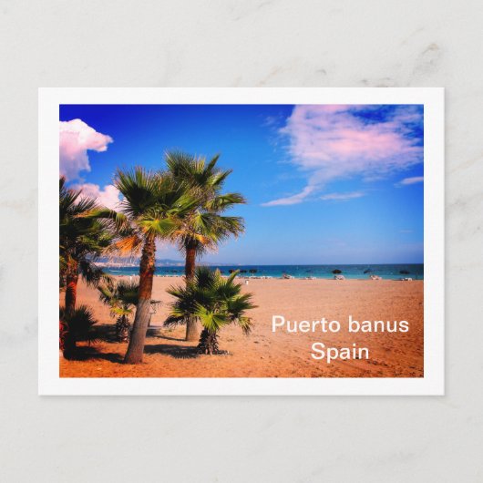 Puerto Banus in Spanien Postkarte (Vorderseite)