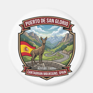 Puerto de San Glorio Spanien Bergstraße Magnet