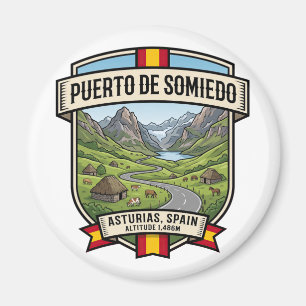 Puerto de Somiedo Spanien Alpine Route Magnet