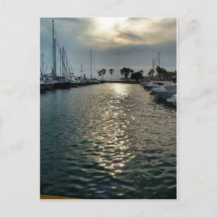 Puerto deportivo de Villajoyosa, España Postkarte
