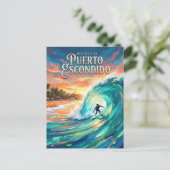 Puerto Escondido Mexiko Postkarte (Stehend Vorderseite)