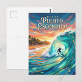Puerto Escondido Mexiko Postkarte (Vorne/Hinten)
