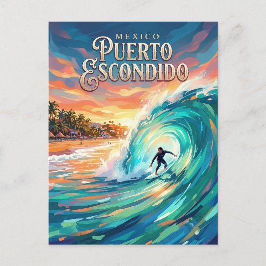 Puerto Escondido Mexiko Postkarte (Vorderseite)